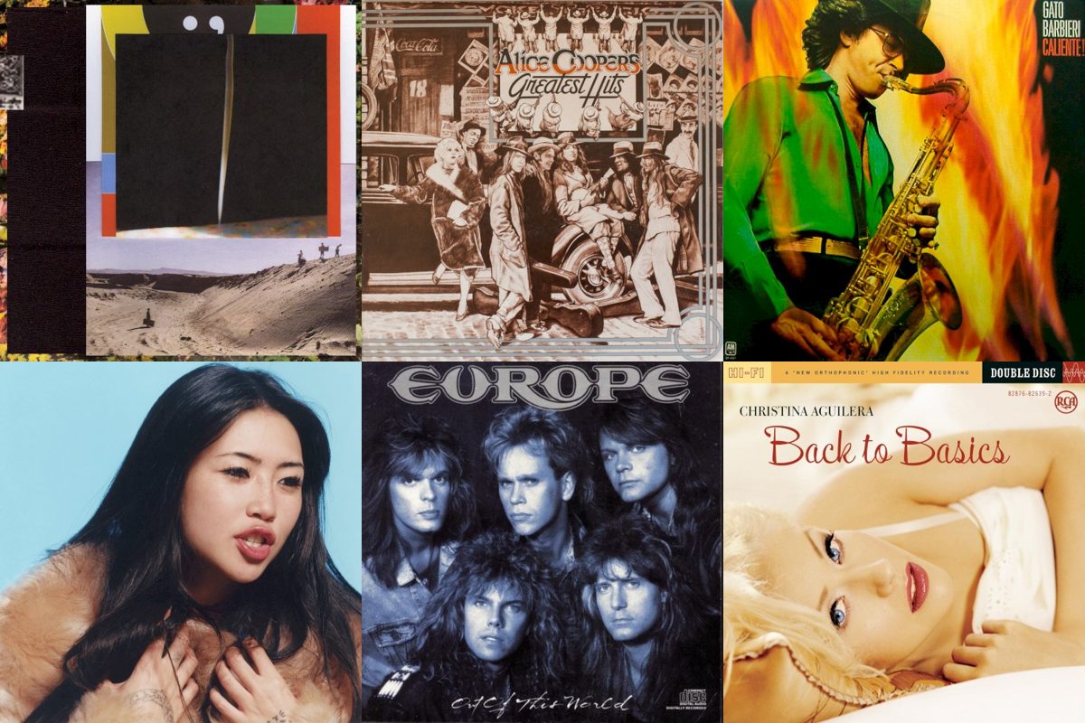 August 9th album covers: i,i, Alice Cooper's Greatest Hits, Caliente!, This Is How Tomorrow Moves, Out Of This World, Back To Basics