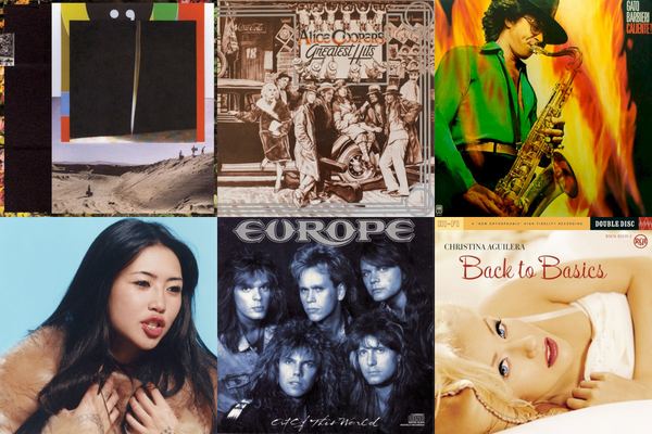 August 9th album covers: i,i, Alice Cooper's Greatest Hits, Caliente!, This Is How Tomorrow Moves, Out Of This World, Back To Basics