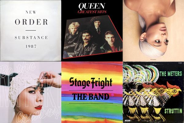 August 17th album covers: Substance, Greatest Hits, Sweetener, Be The Cowboy, Stage Fright, Struttin'