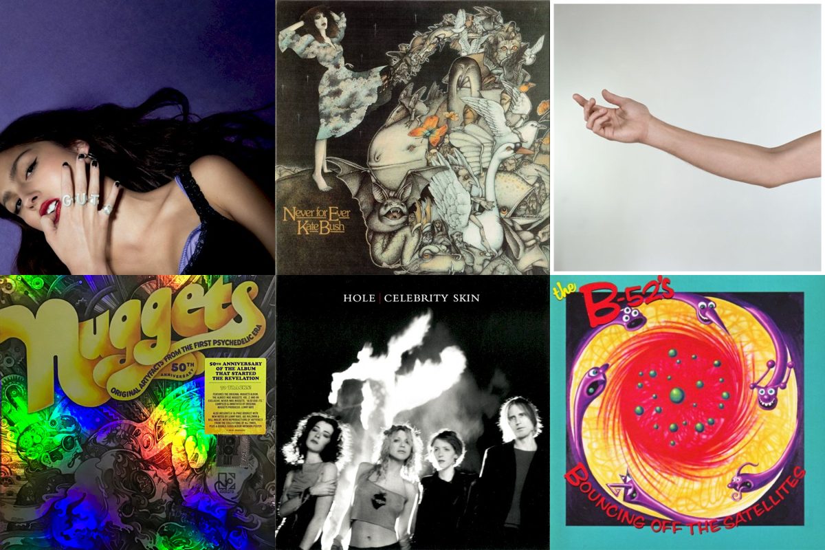 September 8th album covers: Guts, Never For Ever, Amazing Grace®, Nuggets (Original Artyfacts From The First Psychedelic Era) (50th Anniversary), Celebrity Skin, Bouncing Off The Satellites