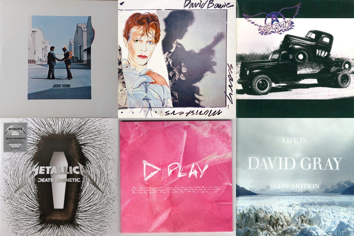 September 12th album covers: Wish You Were Here, Scary Monsters, Pump, Death Magnetic, Play, Life In Slow Motion