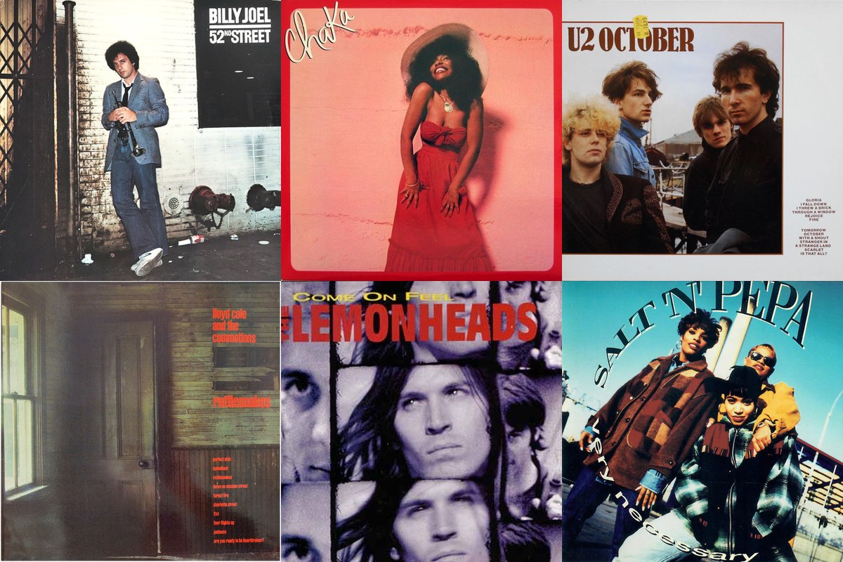 October 12th album covers: 52nd Street, Chaka, October, Rattlesnakes, Come On Feel The Lemonheads, Very Necessary