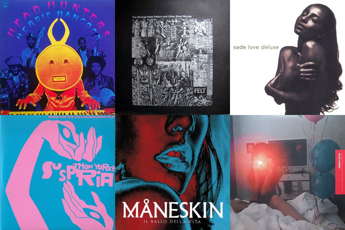 October 26th album covers: Head Hunters, The Strange Idols Pattern And Other Short Stories, Love Deluxe, Suspiria, Il Ballo Della Vita, IC-01 Hanoi