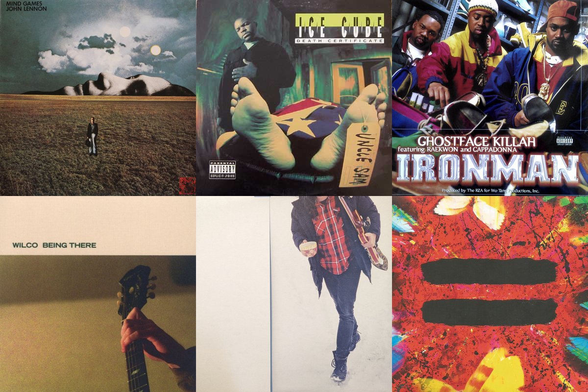 October 29th album covers: Mind Games, Death Certificate, Ironman, Being There, I Don't Live Here Anymore, = (Equals)