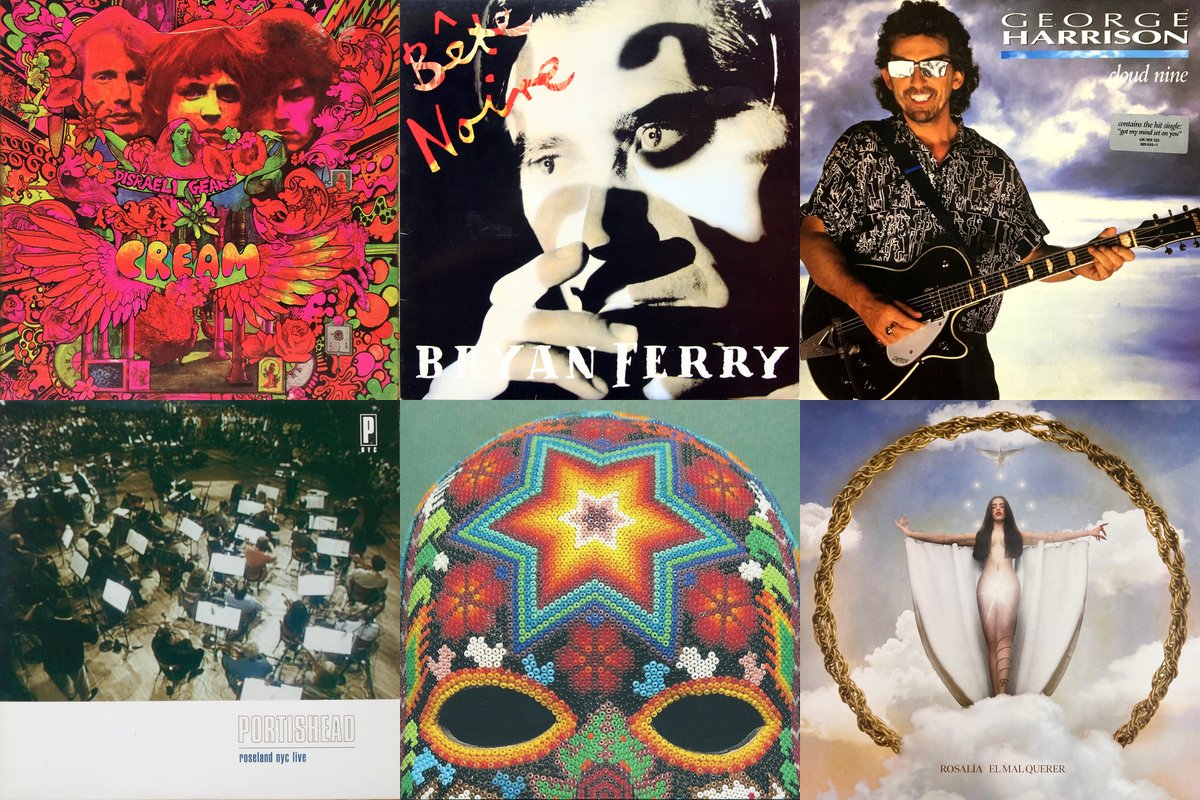 November 2nd album covers: Disraeli Gears, Bête Noire, Cloud Nine, Roseland NYC Live, Dionysus, El Mal Querer