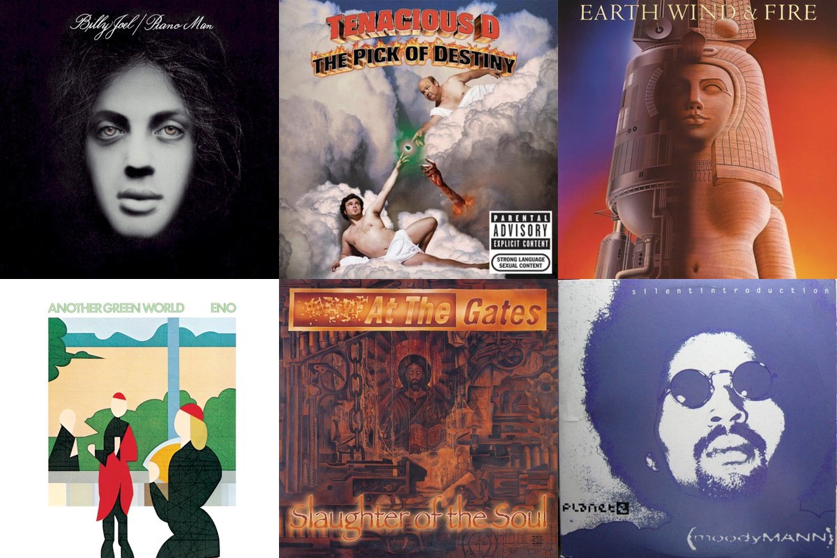 November 14th album covers: Piano Man, The Pick Of Destiny, Raise!, Another Green World, Slaughter Of The Soul, Silentintroduction