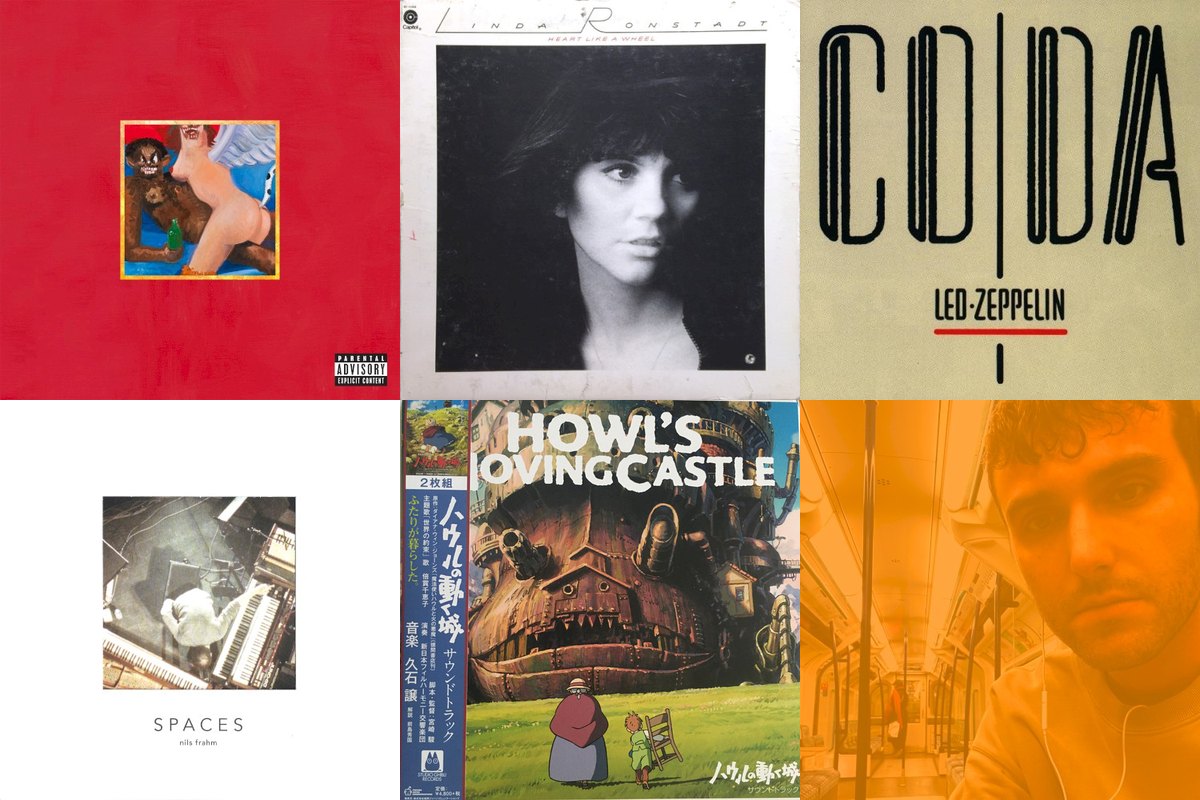 November 19th album covers: My Beautiful Dark Twisted Fantasy, Heart Like A Wheel, Coda, Spaces, ハウルの動く城 サウンドトラック = Howl's Moving Castle, Actual Life 2 (February 2 - October 15 2021)