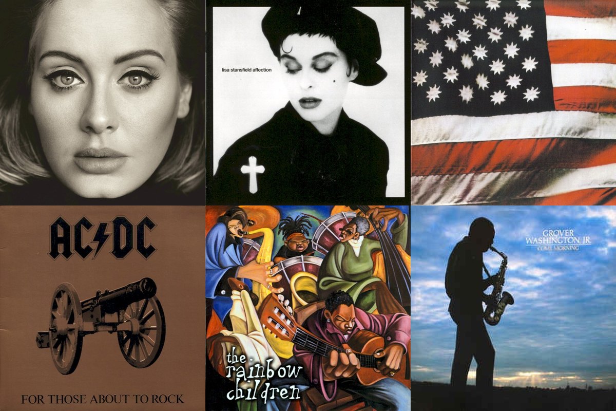 November 20th album covers: 25, Affection, There's A Riot Goin' On, For Those About To Rock (We Salute You), The Rainbow Children, Come Morning
