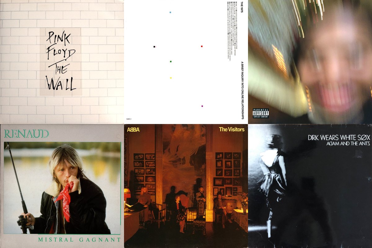 November 30th album covers: The Wall, A Brief Inquiry Into Online Relationships, Some Rap Songs, Mistral Gagnant, The Visitors, Dirk Wears White Sox