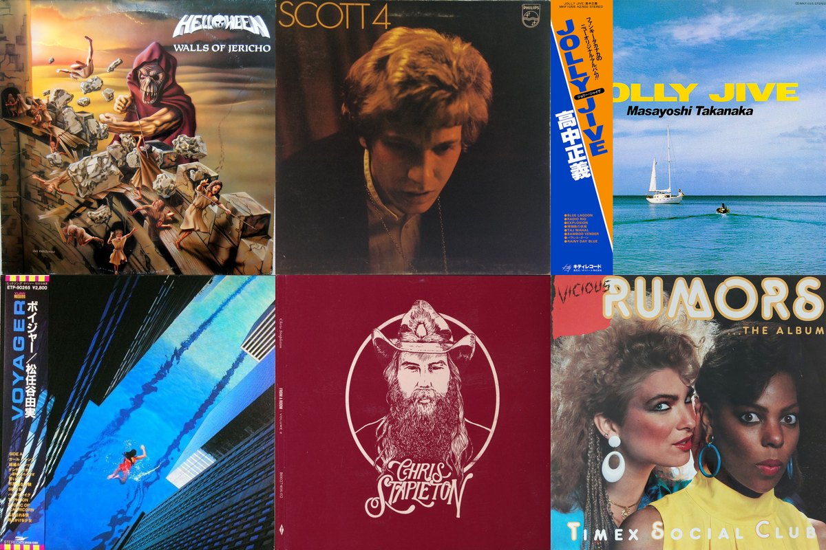 December 1st album covers: Walls Of Jericho, Scott 4, Jolly Jive = ジョリー・ジャイヴ, Voyager = ボイジャー, From A Room: Volume 2, Vicious Rumors