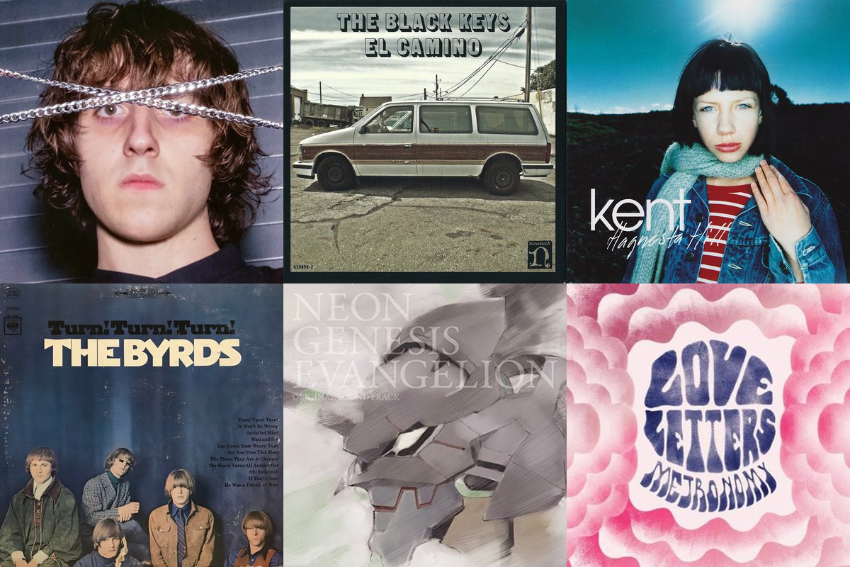 December 6th album covers: Heavy Metal, El Camino, Hagnesta Hill, Turn! Turn! Turn!, Neon Genesis Evangelion = 新世紀エヴァンゲリオン, Love Letters