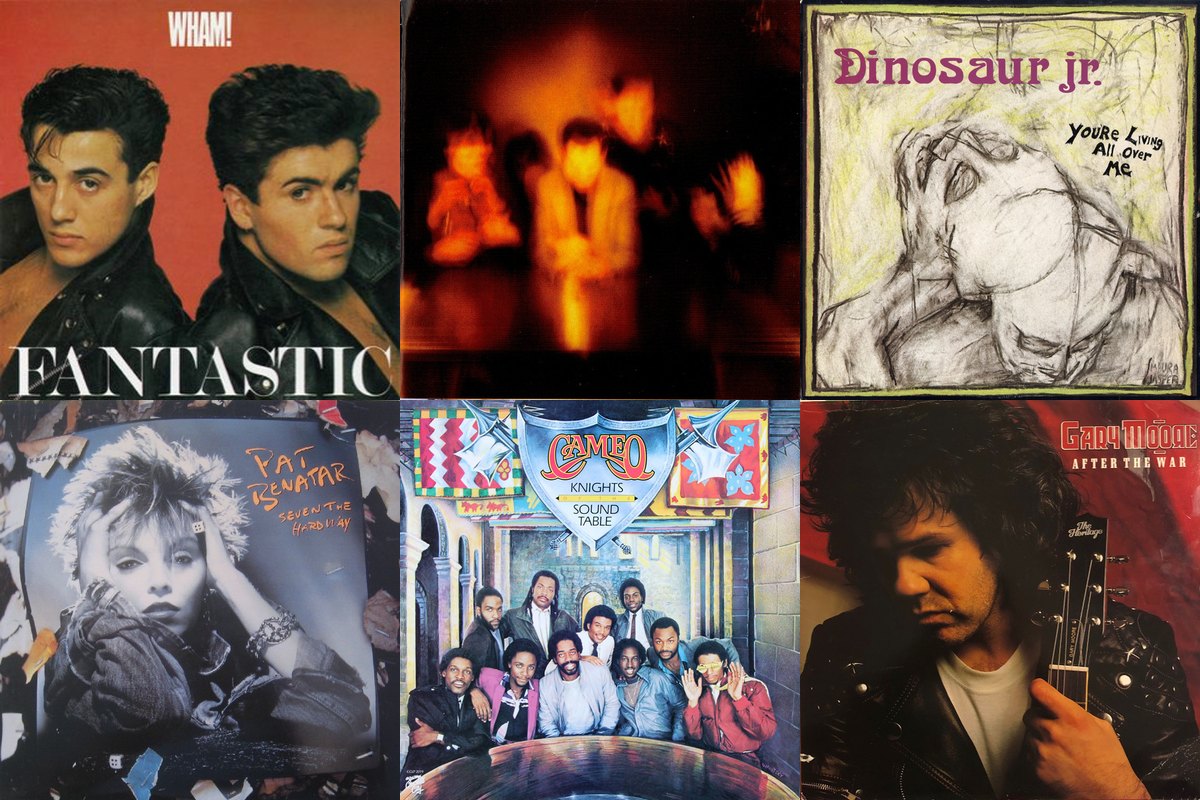 December 14th album covers: Fantastic, Primary Colours, You're Living All Over Me, Seven The Hard Way, Knights Of The Sound Table, After The War