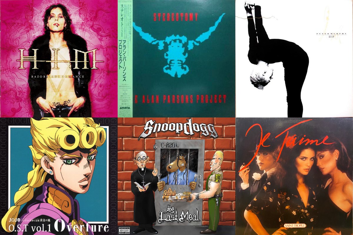 December 19th album covers: Razorblade Romance, Stereotomy, Deep, ジョジョの奇妙な冒険 黄金の風 O.S.T Vol.1 Overture = Jojo's Bizarre Adventure Golden Wind O.S.T Vol.1 Overture, Tha Last Meal, Je T'Aime