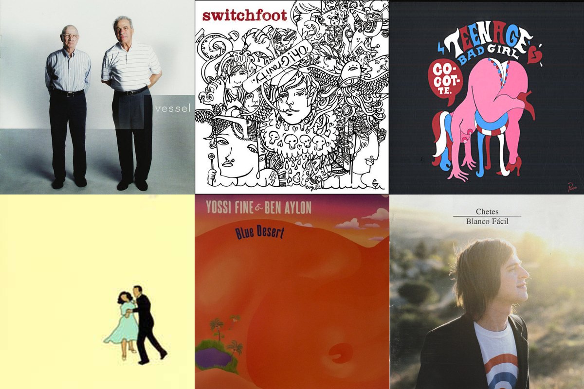December 26th album covers: Vessel, Oh! Gravity., Cocotte, Musicforafilm, Blue Desert, Blanco Fácil