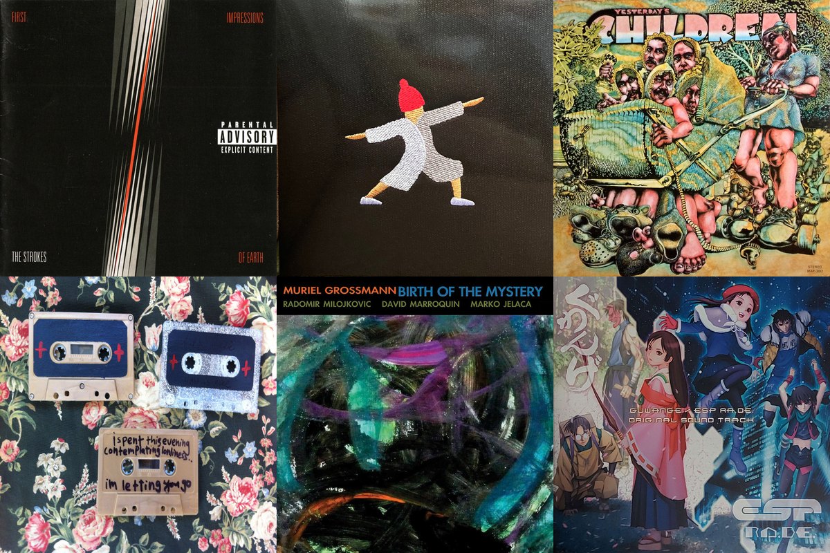 December 30th album covers: First Impressions Of Earth, Schvitz, Yesterday's Children, Light Is Gone, Birth Of The Mystery, Guwange / ESP Ra. De. Original Sound Track