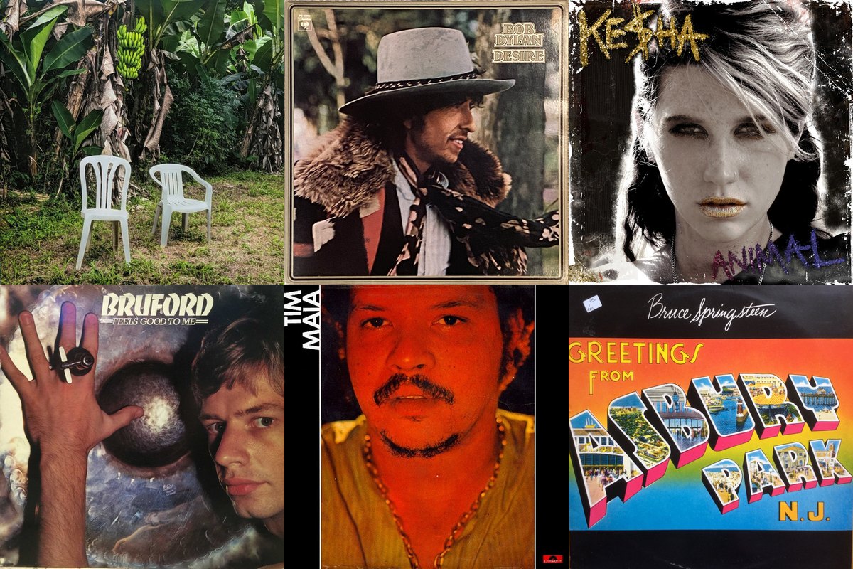 January 5th album covers: Debí Tirar Más Fotos, Desire, Animal, Feels Good To Me, Tim Maia, Greetings From Asbury Park N.J.