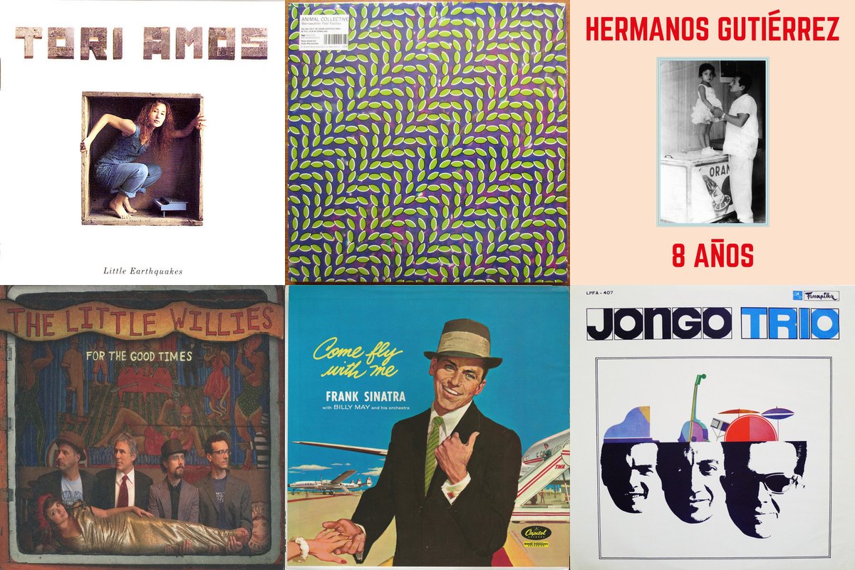 January 6th album covers: Little Earthquakes, Merriweather Post Pavilion, 8 Años, For The Good Times, Come Fly With Me, Jongo Trio