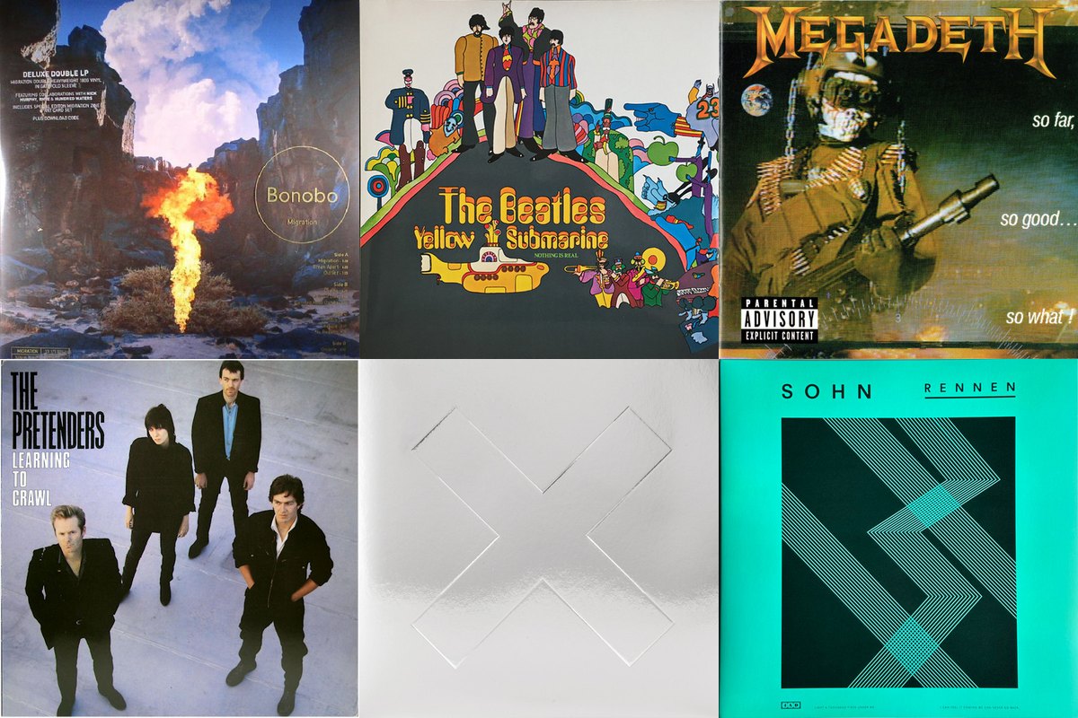 January 13th album covers: Migration, Yellow Submarine, So Far, So Good... So What!, Learning To Crawl, I See You, Rennen