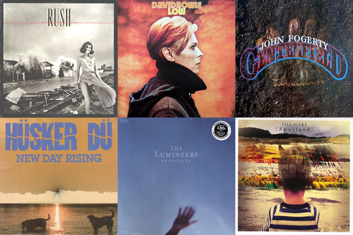 January 14th album covers: Permanent Waves, Low, Centerfield, New Day Rising, Brightside, {Awayland}