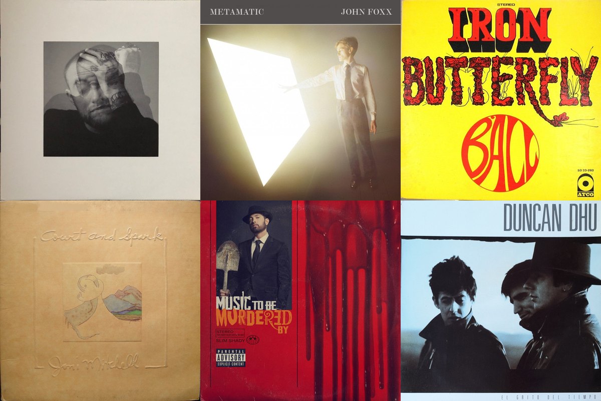 January 17th album covers: Circles, Metamatic, Ball, Court And Spark, Music To Be Murdered By, El Grito Del Tiempo