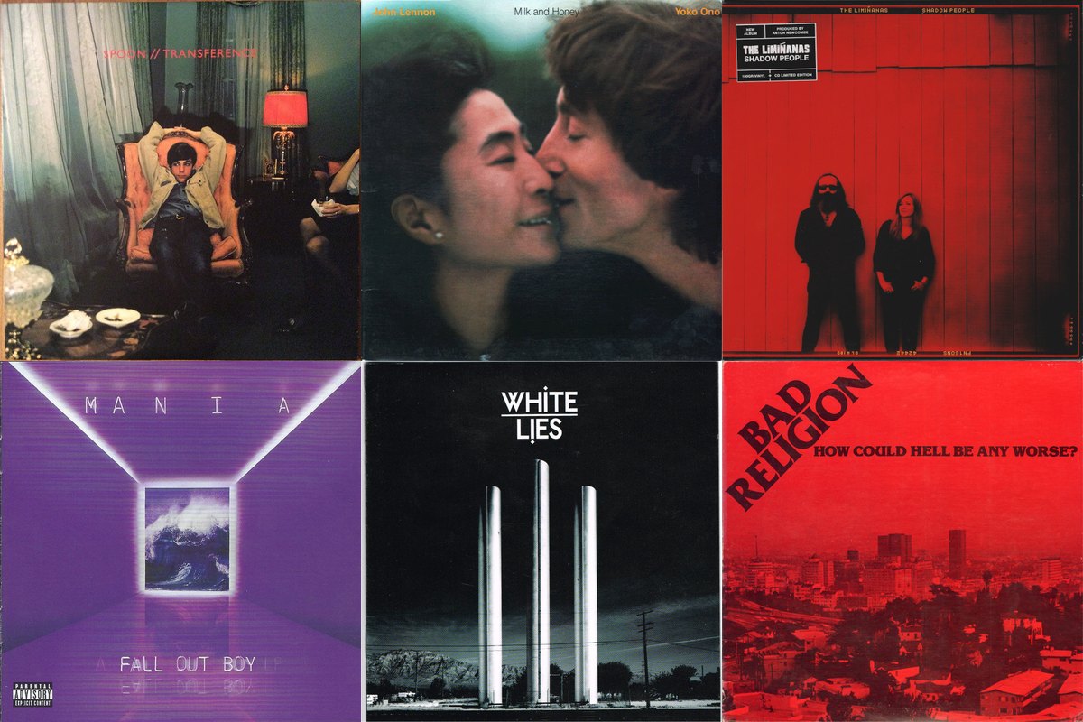 January 19th album covers: Transference, Milk And Honey, Shadow People, Mania, To Lose My Life..., How Could Hell Be Any Worse?
