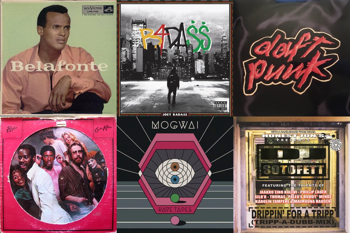 January 20th album covers: Belafonte, B4.DA.$$, Homework, Streetplayer, Rave Tapes, Drippin' For A Tripp (Tripp-A-Dubb-Mix)