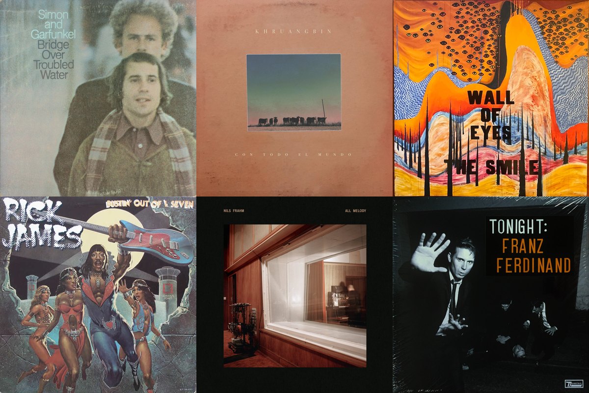 January 26th album covers: Bridge Over Troubled Water, Con Todo El Mundo, Wall Of Eyes, Bustin' Out Of L Seven, All Melody, Tonight: Franz Ferdinand