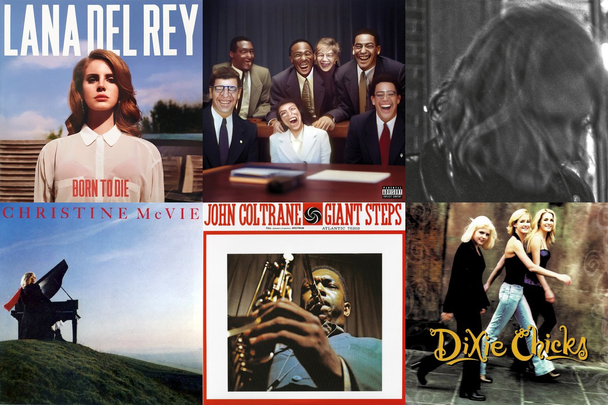January 27th album covers: Born To Die, Let's Start Here., Ty Segall, Christine McVie, Giant Steps, Wide Open Spaces