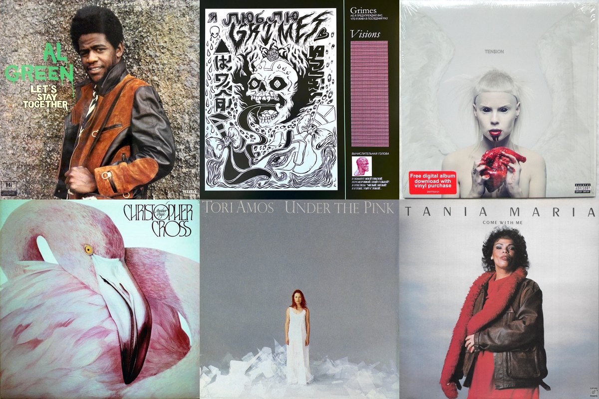 January 31st album covers: Let's Stay Together, Visions, Ten$ion, Another Page, Under The Pink, Come With Me