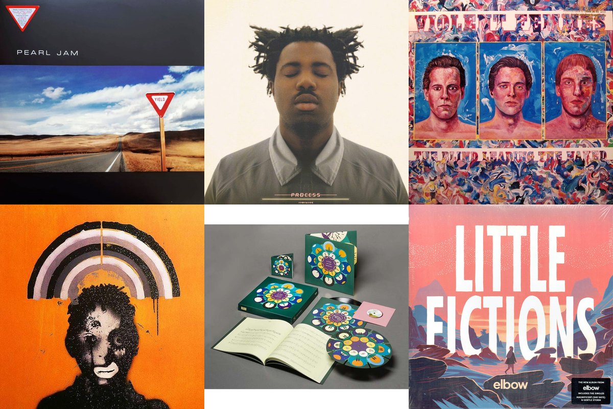February 3rd album covers: Yield, Process, The Blind Leading The Naked, Heligoland, So Long, See You Tomorrow, Little Fictions