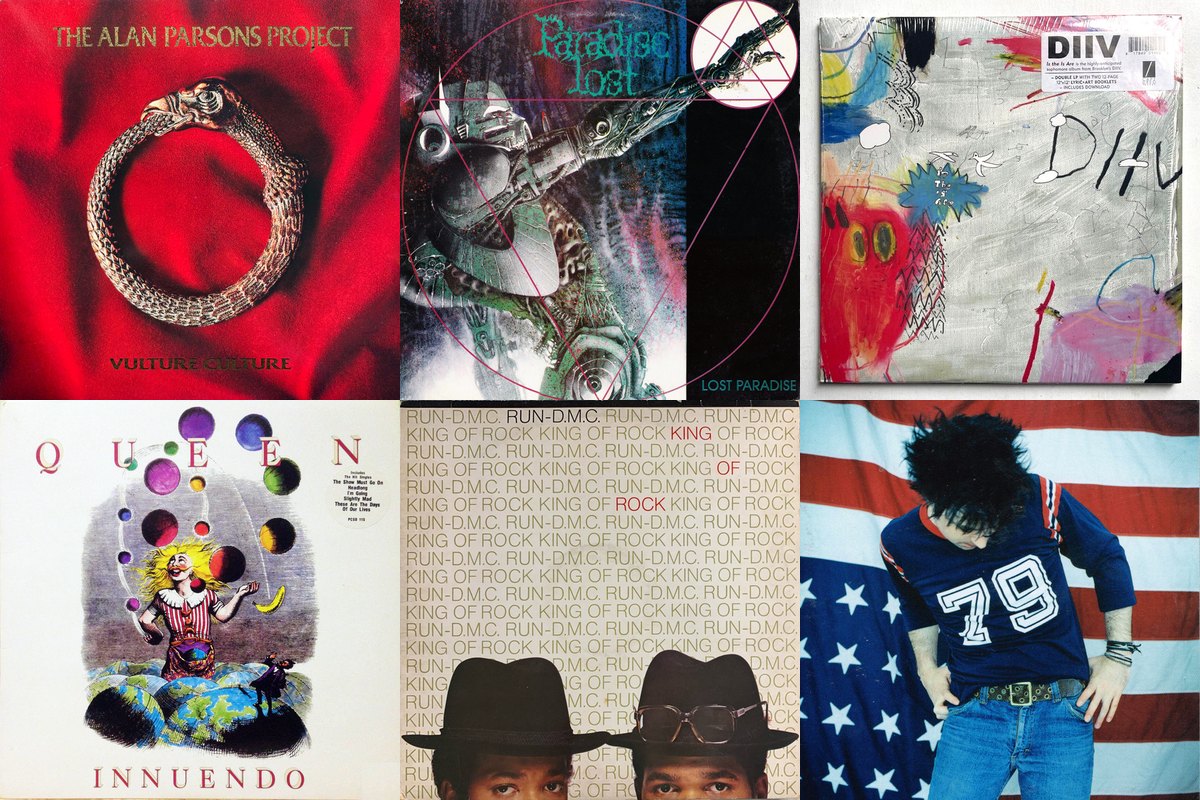 February 5th album covers: Vulture Culture, Lost Paradise, Is The Is Are, Innuendo, King Of Rock, Gold