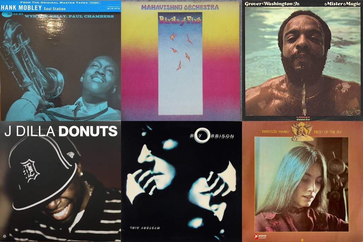 February 7th album covers: Soul Station, Birds Of Fire, Mister Magic, Donuts, Mystery Girl, Pieces Of The Sky