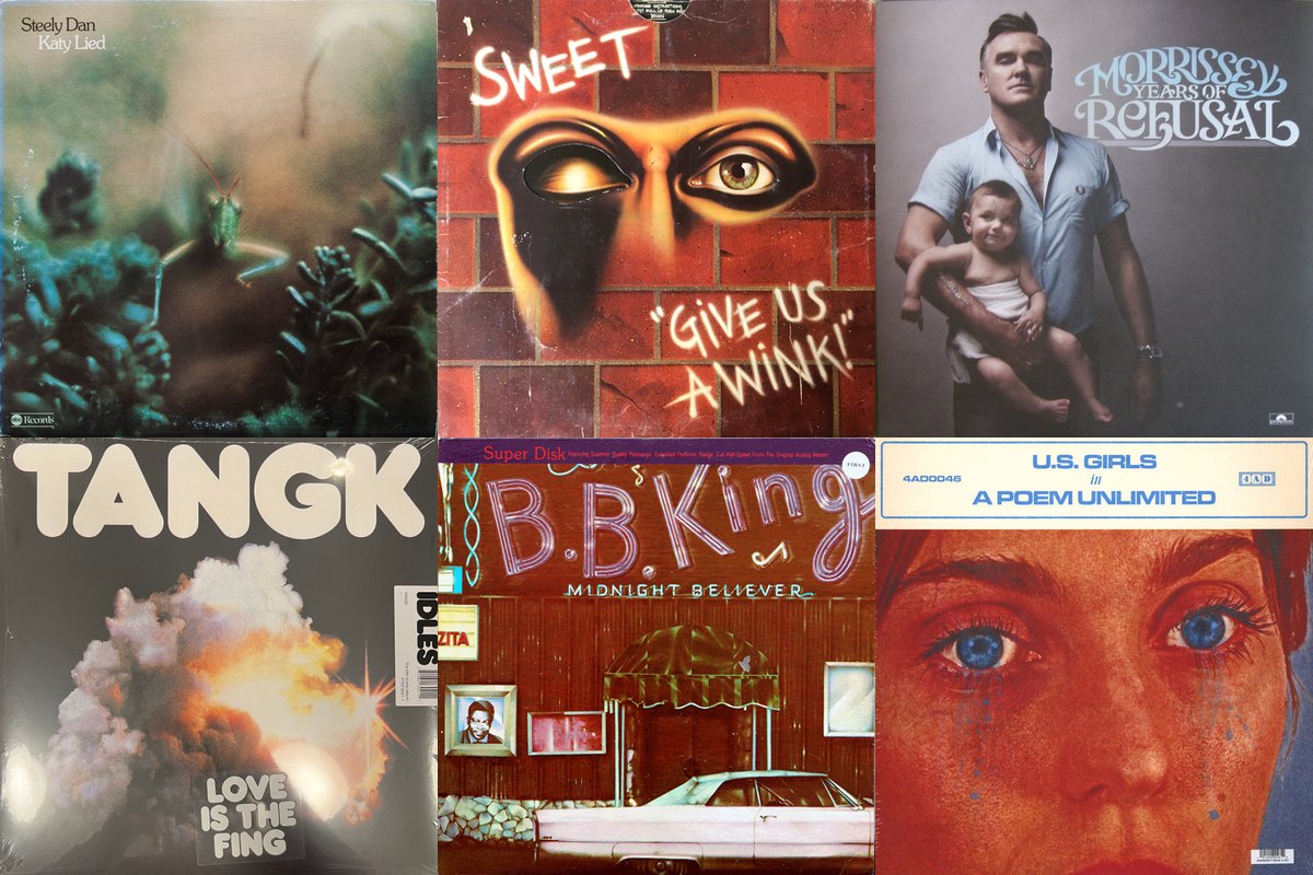 February 16th album covers: Katy Lied, Give Us a Wink, Years Of Refusal, Tangk, Midnight Believer, In A Poem Unlimited