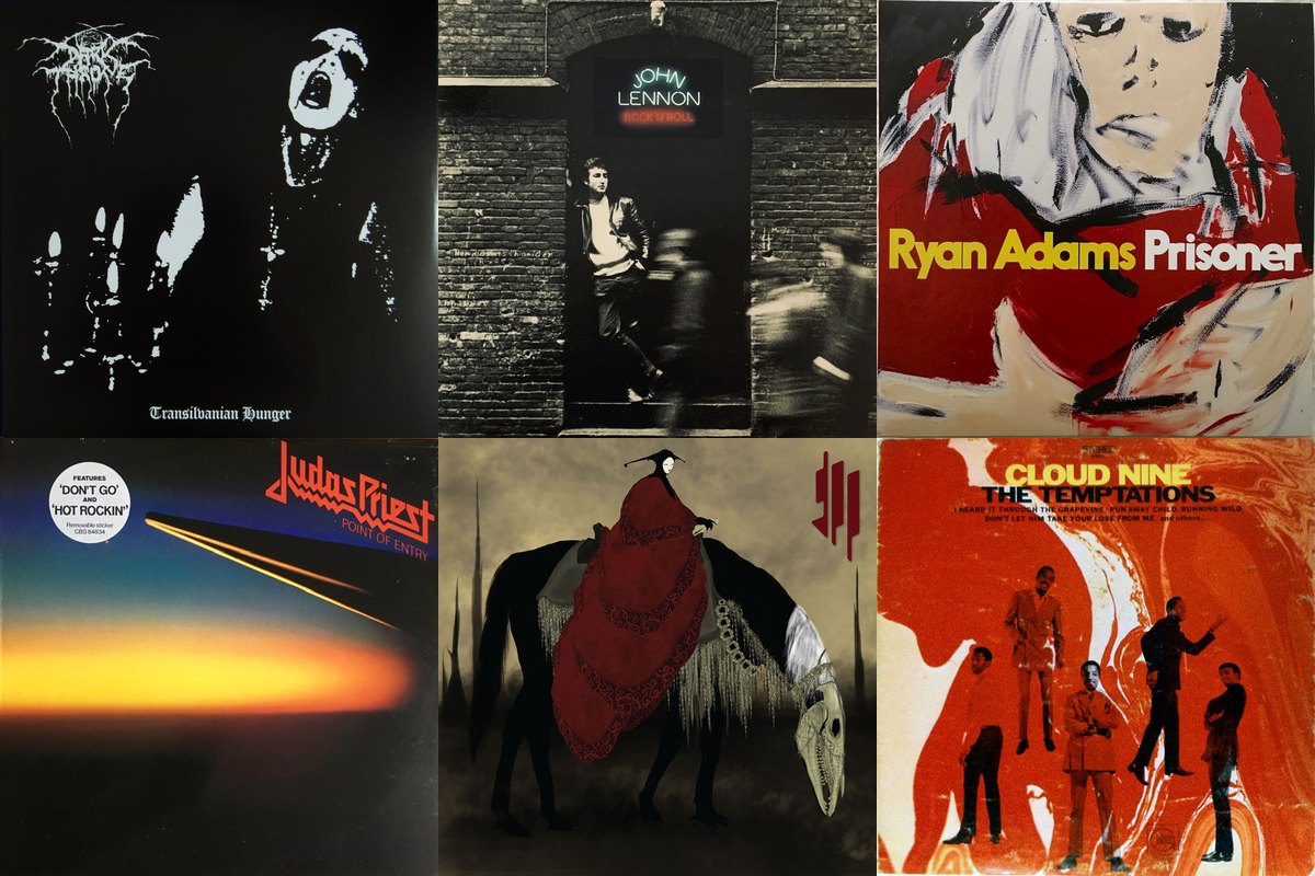 February 17th album covers: Transilvanian Hunger, Rock 'N' Roll, Prisoner, Point Of Entry, Quest For Fire, Cloud Nine