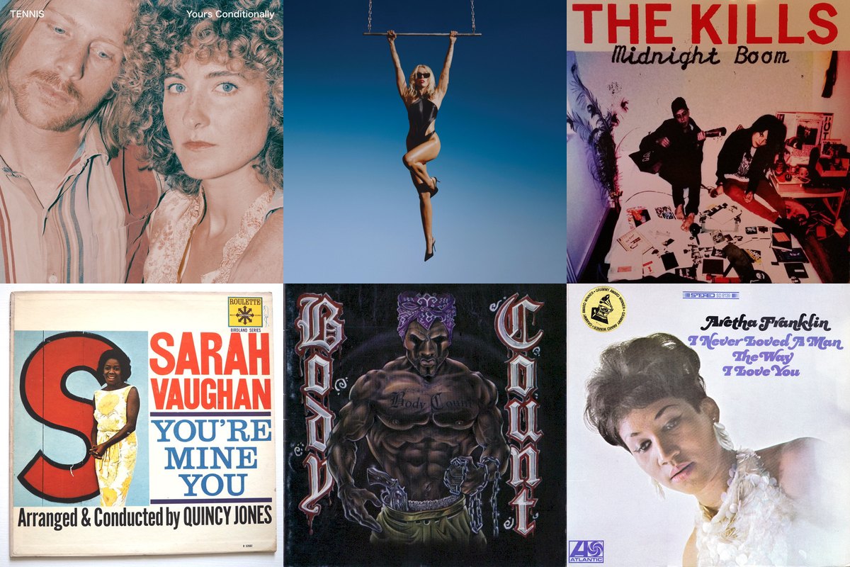 March 10th album covers: Yours Conditionally, Endless Summer Vacation, Midnight Boom, You're Mine You, Body Count, I Never Loved A Man The Way I Love You