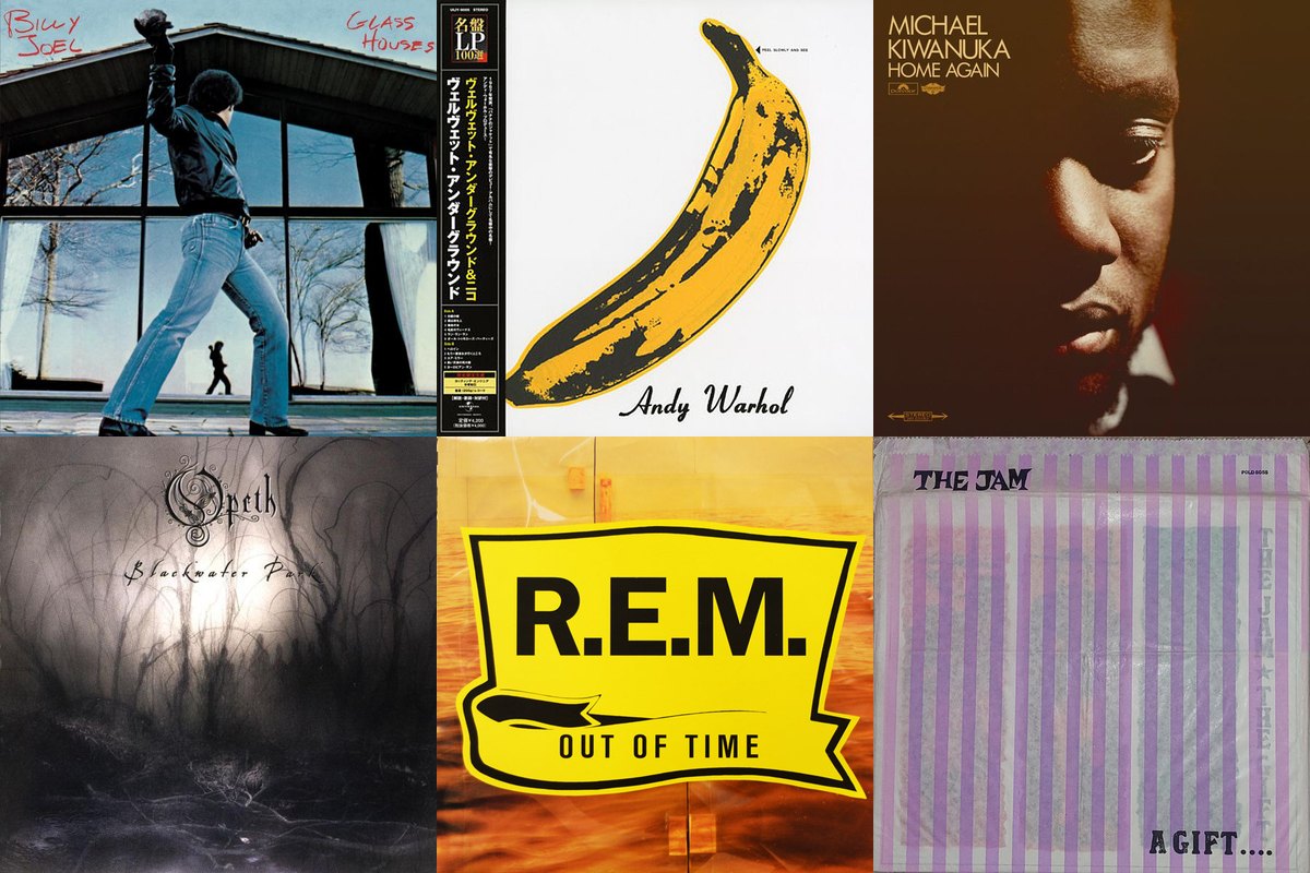 March 12th album covers: Glass Houses, The Velvet Underground & Nico, Home Again, Blackwater Park, Out Of Time, The Gift