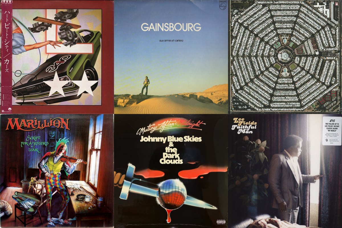 March 13th album covers: Heartbeat City, Aux Armes Et Cætera, Strangers To Ourselves, Script For A Jester's Tear, Mutiny After Midnight, Faithful Man