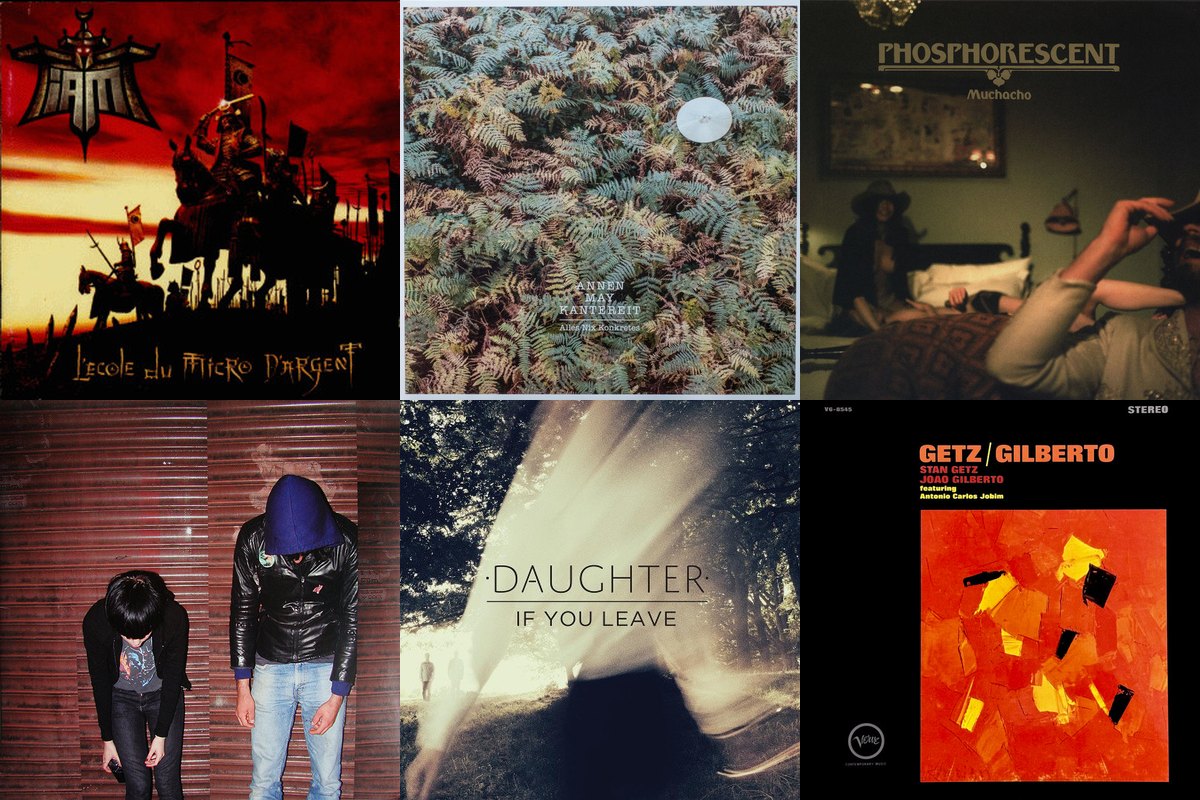 March 18th album covers: L'École Du Micro D'Argent, Alles Nix Konkretes, Muchacho, Crystal Castles, If You Leave, Getz / Gilberto