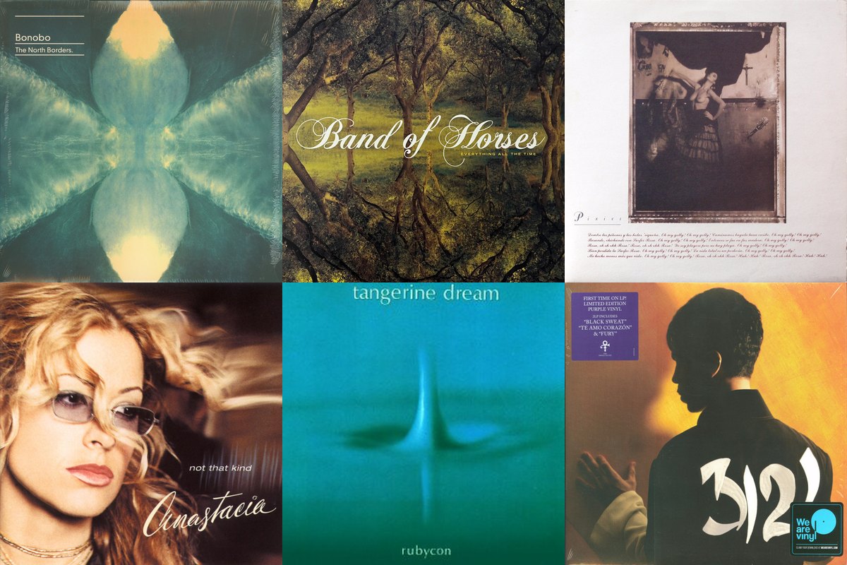 March 21st album covers: The North Borders, Everything All The Time, Surfer Rosa, Not That Kind, Rubycon, 3121