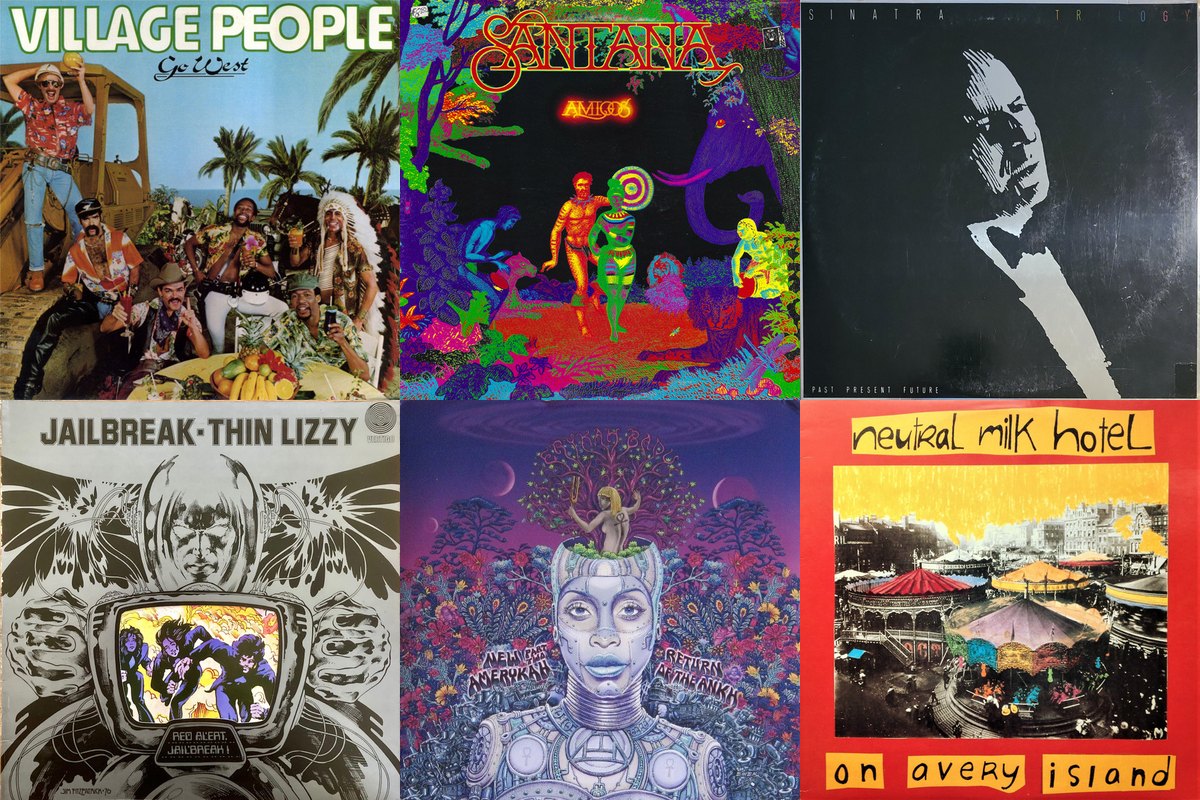 March 26th album covers: Go West, Amigos, Trilogy: Past, Present & Future, Jailbreak, New Amerykah Part Two: Return Of The Ankh, On Avery Island