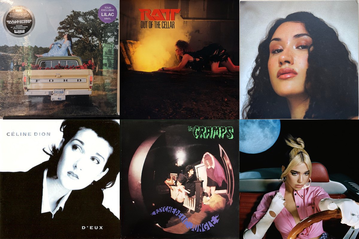 March 27th album covers: Saint Cloud, Out Of The Cellar, Rose In The Dark, D'Eux, Psychedelic Jungle, Future Nostalgia