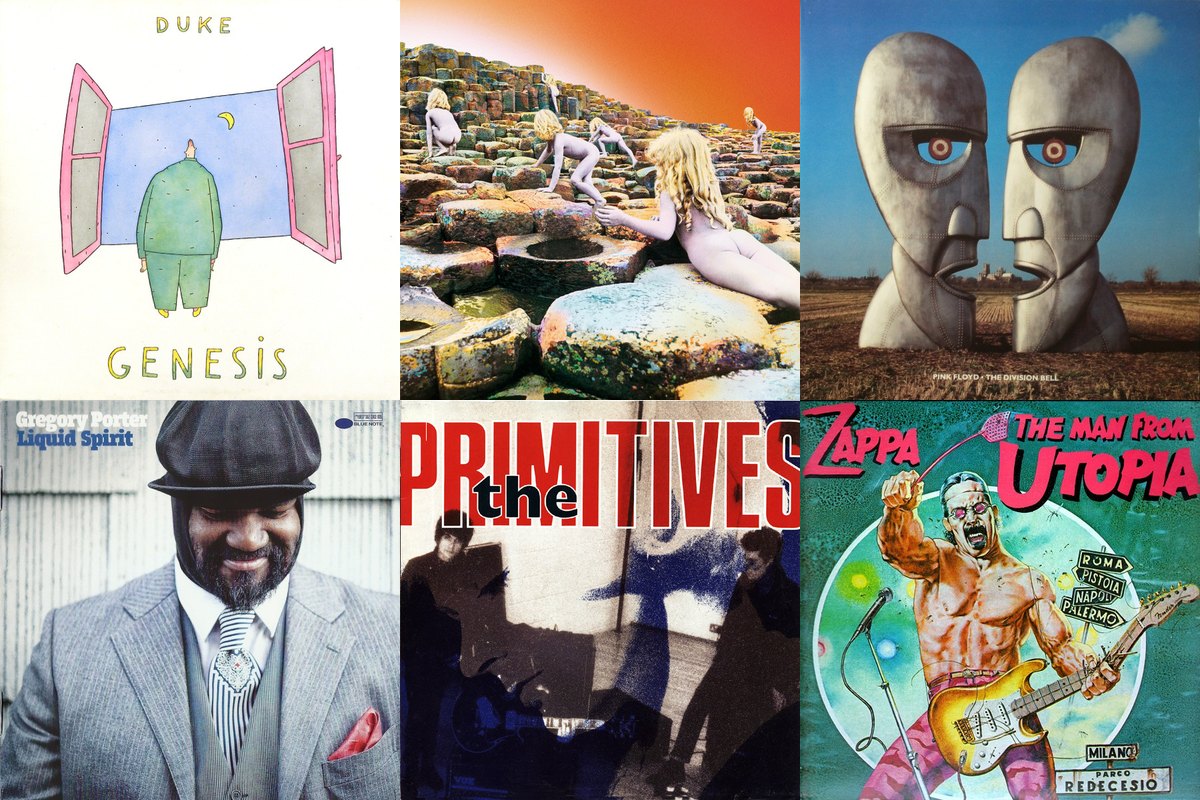 March 28th album covers: Duke, Houses Of The Holy, The Division Bell, Liquid Spirit, Lovely, The Man From Utopia