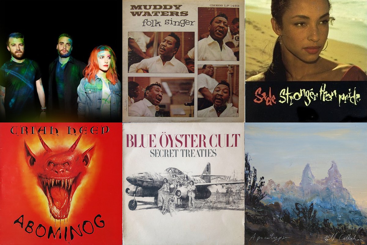 April 5th album covers: Paramore, Folk Singer, Stronger Than Pride, Abominog, Secret Treaties, Apocalypse