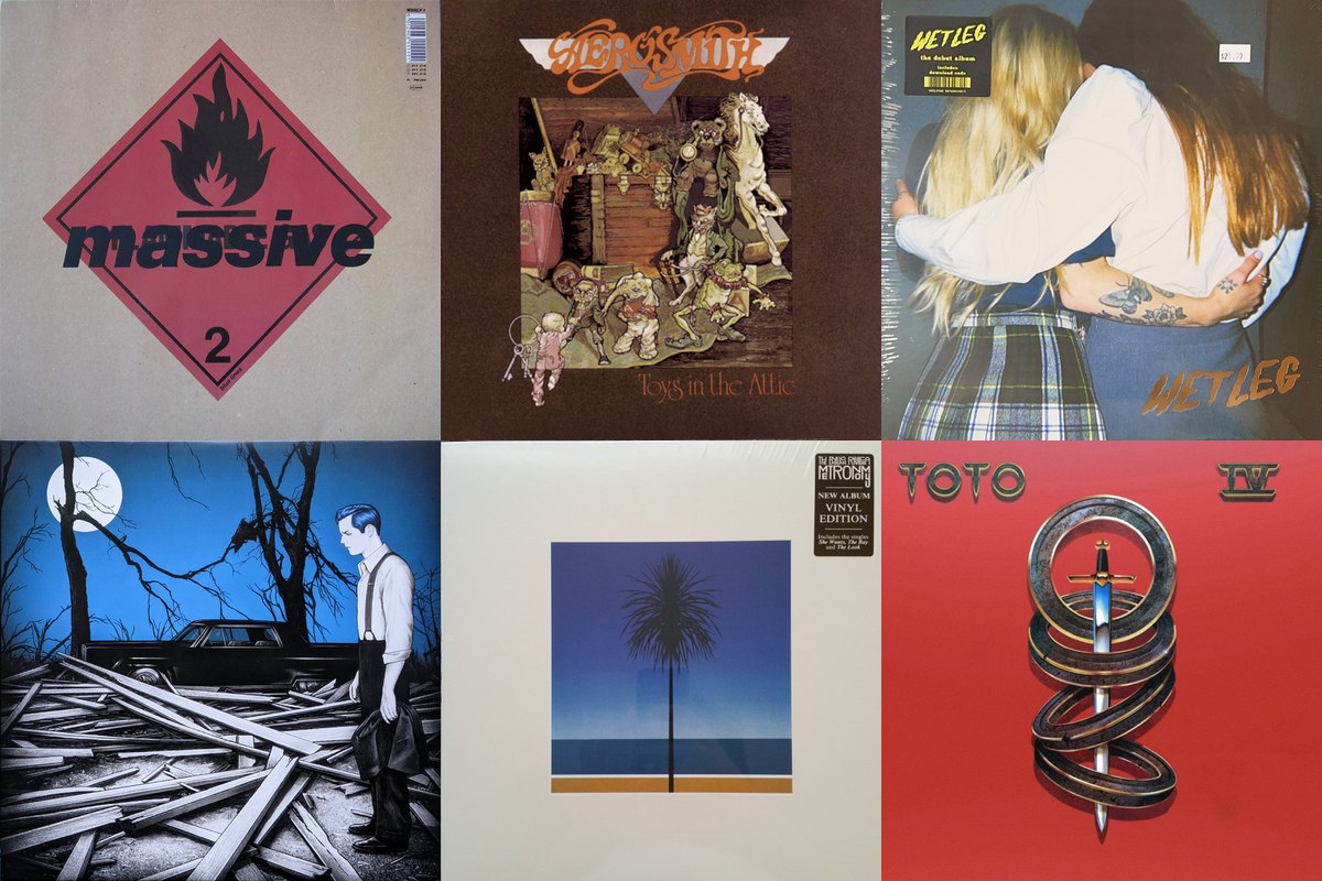 April 8th album covers: Blue Lines, Toys In The Attic, Wet Leg, Fear Of The Dawn, The English Riviera, Toto IV