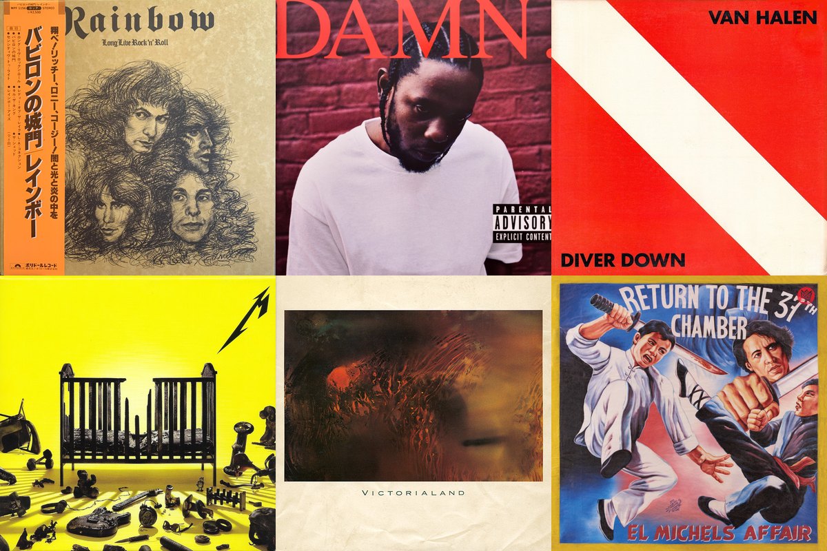 April 14th album covers: Long Live Rock 'N' Roll, Damn., Diver Down, 72 Seasons, Victorialand, Return To The 37th Chamber