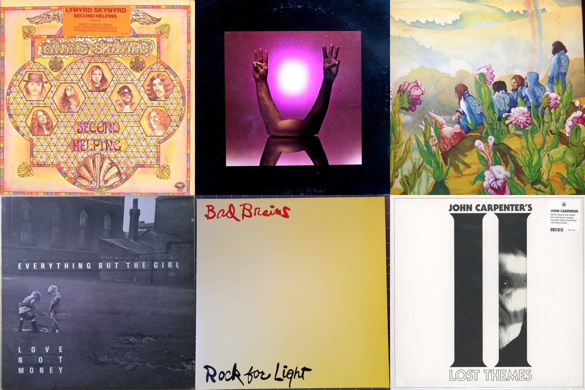 April 15th album covers: Second Helping, Eric Burdon Declares "War", Si on avait besoin d'une cinquième saison, Love Not Money, Rock For Light, Lost Themes II