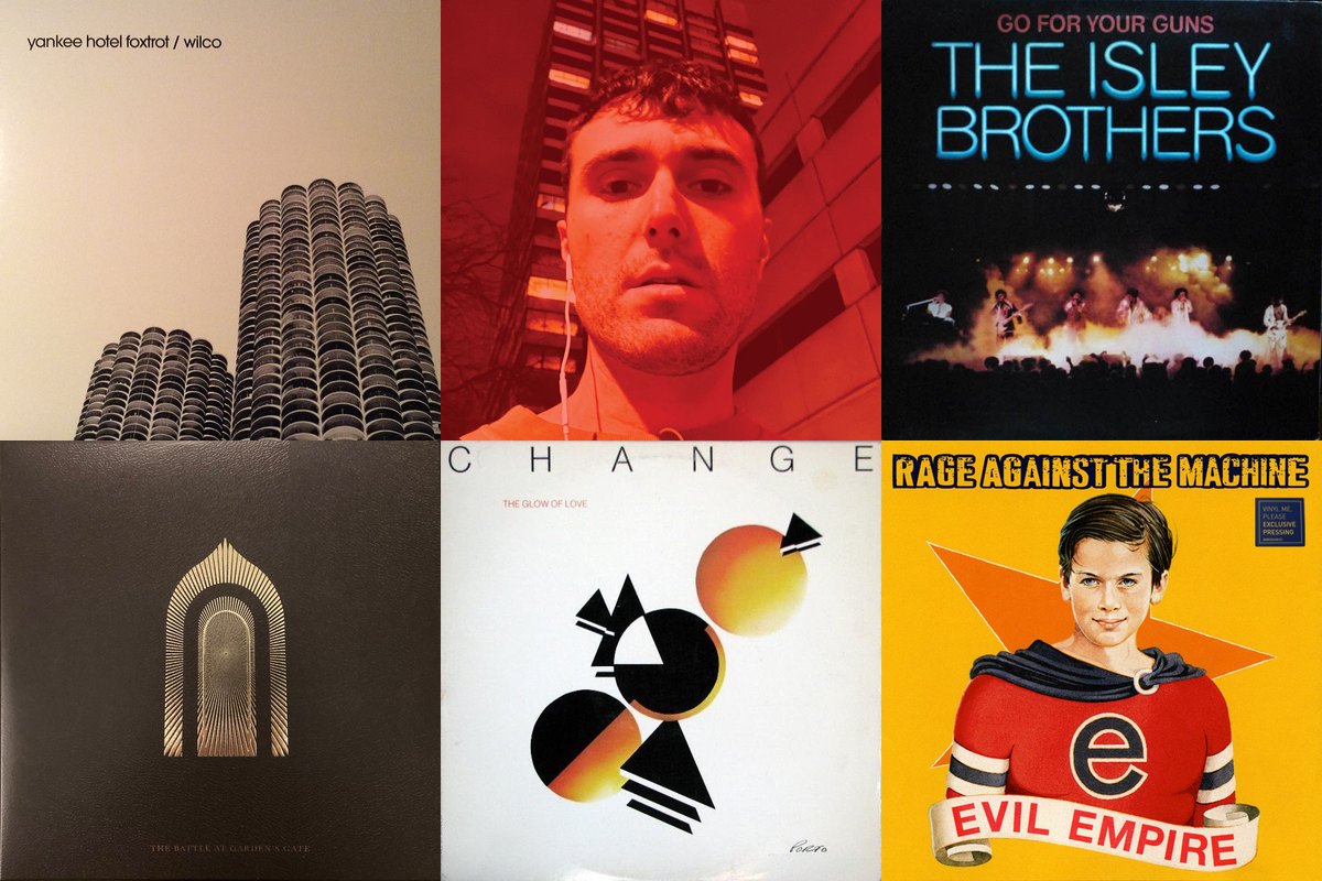 April 16th album covers: Yankee Hotel Foxtrot, Actual Life (April 14 – December 17 2020), Go For Your Guns, The Battle At Garden's Gate, The Glow Of Love, Evil Empire