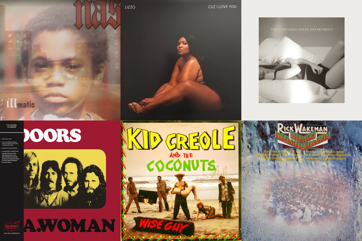 April 19th album covers: Illmatic, Cuz I Love You, The Tortured Poets Department, L.A. Woman, Wise Guy, Journey To The Centre Of The Earth