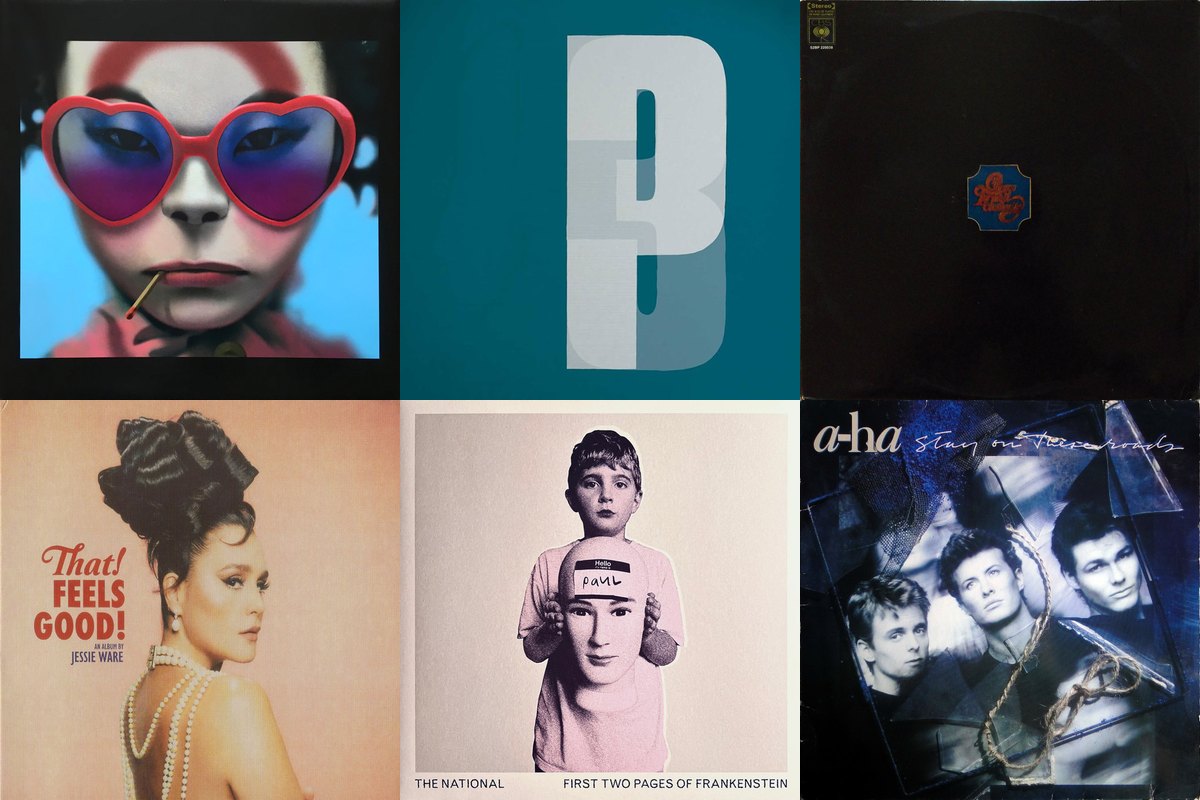 April 28th album covers: Humanz, Third, Chicago Transit Authority, That! Feels Good! , First Two Pages Of Frankenstein, Stay On These Roads