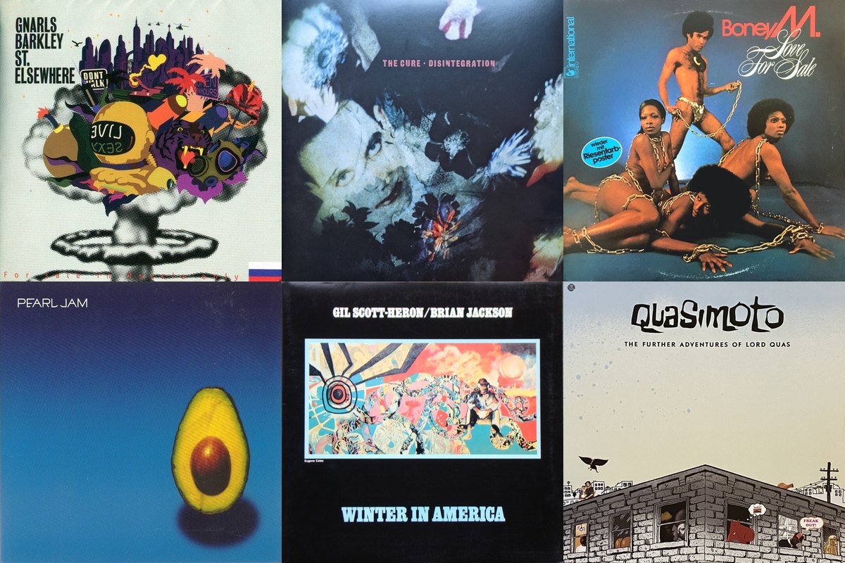 May 2nd album covers: St. Elsewhere, Disintegration, Love For Sale, Pearl Jam, Winter In America, The Further Adventures Of Lord Quas